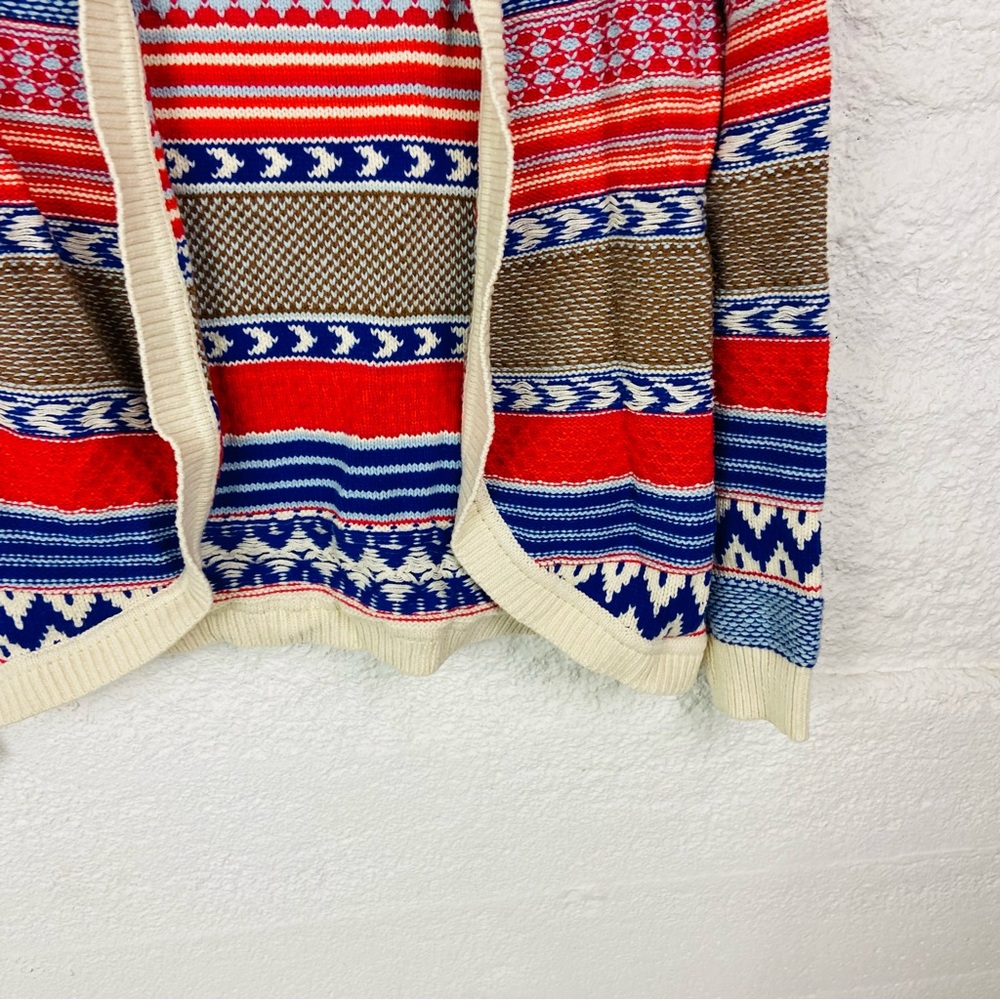 Copper Key Multicolor Patterned Knit Western Open… - image 5